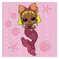 картина за номер. Ідейка 40х40см. "L.O.L. Surprise! Mermaids Queen Bee"  КНО6265