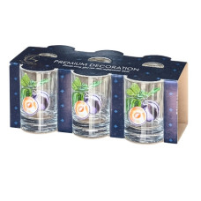 набір чарок 6шт. 50мл. гладкий мікс деколь