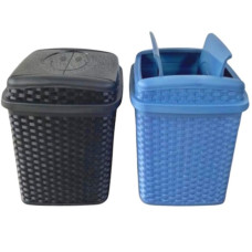 відро для сміття "Ротанг" з кришкою 5,0л. 16,5х21,5х25,5см.  БП-1114