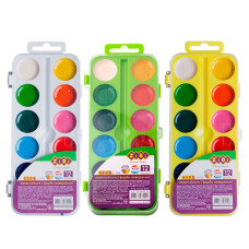 фарби акварельні Zibi 12кол., пласт. кор., без пензлика  ZB.6544  (24/288)