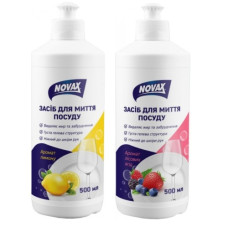 засіб для миття посуду Novax 500мл. (в ас-ті)