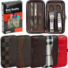 манік. набір 7 предм. у футлярі зі шкірзамінника  6PC S/123985  (320)