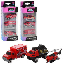 набір машинок Автосвіт мет. 3шт. 7см., рухливі деталі, в кор. 9,5х23х4см.  AS-1940  (60)