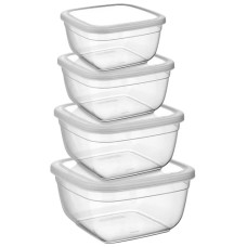 набір контейнерів Maya квадратних 4шт. 0,5л.+0,9л.+1,5л.+2,4л.  ASD077