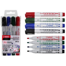 набір маркерів для магнітних дошок Norma 4кол., 2,5-3,5мм., круглих  224-24N  (50)