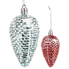 іграшки ялинкові Шишка 8см. 3шт.  М47968  (3/450)
