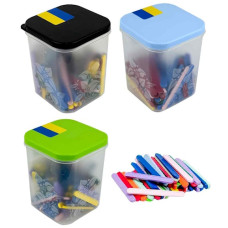 рахункові палички в квадратному пл. контейнері 100шт.  (60)