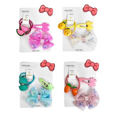 набір 2 гумки для волосся + 2 шпильки на бліст.  WW02058  (12/1174)