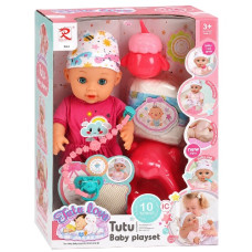 пупс Tutu Baby playset муз., звук, заплющує очі, аксесуари, в кор. 24х12х32,5см.  9561  (24)