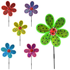 вітрячок квітка діам. 28см., паличка 50см., в кул. 28х28х2см.  М 6027  (200)