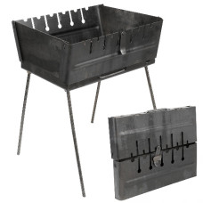 мангал-валіза на  6 шампурів 37х27х5см., висота ніжки 35см.  УК-М6  (1)