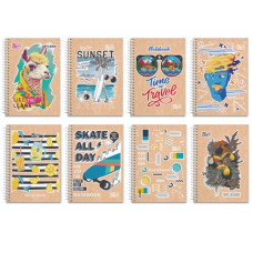 блокнот на спіралі Бріск SKILL СБВ-14К  Kraft А6/80арк., бічна спіраль  (8/160)