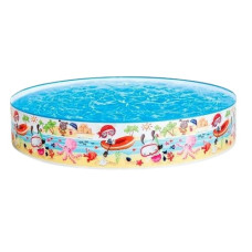 басейн дитячий каркасний кругл. "Веселий пляж" 152х25см., 450л., від 3 років, в кор.  56451  (6)