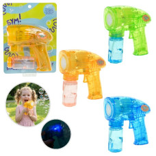 пістолет з мильними бульбашками, світло, на батар. на бліст. 7,2х22х6,5см.  Р82438А  (48/96)