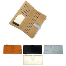 гаманець жіночий PU 19х9,5см., стрічка-кнопка  1163-1  (12/120)