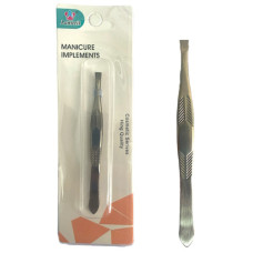 пінцет манікюрний металевий на бліст.  РТ-1  (12/720)