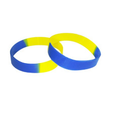 браслет силіконовий жовто-синій  783004  (50)