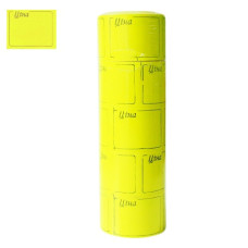 цінник Укр. великий з рамкою (29х36мм) жовтий 5м. (бабина - 5шт.)  (5/495)