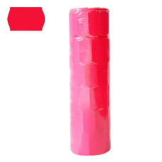 цінник Укр. малий (26х12мм) малиновий 5м. (бабина - 6шт.)  (6/576)