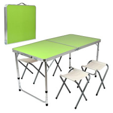 стіл-валіза 120х60х70см. (МДФ, алюм. каркас) + 4 стільці  МН-5309S-5  (1)