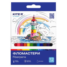 фломастери Kite Classic 12кол.  К-447  (24/192)