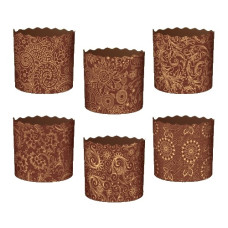 форма для паски пергаментна коричнева Італійська  70х65мм.  (50/300)