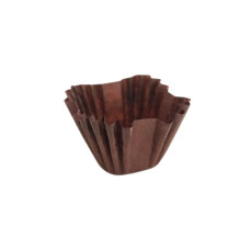 форма для випікання пергаментна Тарталетка квадратна коричнева 20х20х20мм.  К-20  (100)