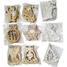 іграшки ялинкові дерев'яні великі (асорті)  (5)