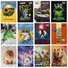 щоденник Zibi А5/40арк., повнокол. карт. м`яка обкл. на скобі, УФ-лак  ZB.13101/.../13128  (20)