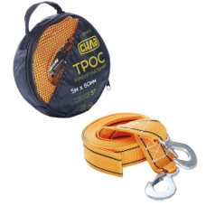 трос буксирувальний Сила 5 тонн, 5м.х60мм., гаки, в сумці  284024