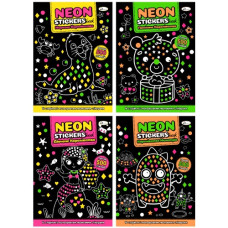 розмальовка "Neon Stickers book" з неоновими наліпками А4/16стор. Апельсин  РМ-69  (16)
