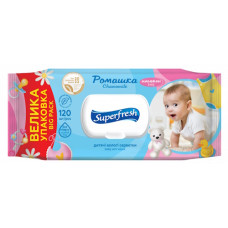 серветки вологі Super Fresh  Дитячі 120шт. з клапаном  (9)