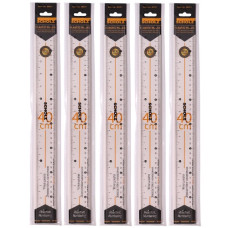 лінійка Scholz пластикова прозора 40см. в бліст.  9031  (24/288)