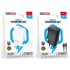 зарядний пристрій Borofone Source на 1 USB + шнур micro  BAS71A