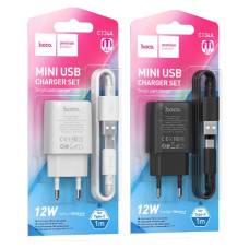 зарядний пристрій Hoco Solid на 1 USB + шнур Type-C  C134A