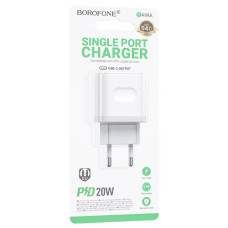 зарядний пристрій Borofone Breeze PD20W на 1 Type-C  BA99A