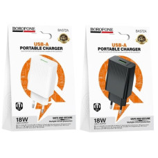 зарядний пристрій Borofone Source на 1 USB QC3.0  BAS72A