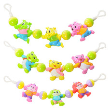 брязкальце-розтяжка на коляску (тигренята/дракончики/собачки) в кул. 42х8х3см.  D052  (480)