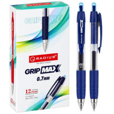ручка Radius Grip Max Gel гелева автоматична синя 0,7мм.  (12/144/1728)