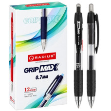 ручка Radius Grip Max Gel гелева автоматична чорна 0,7мм.  (12/144/1728)