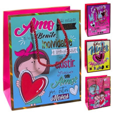 пакет подар. Buromax паперовий 18х23х8см., тиснення фольгою  ВМ.200094  (12/600)