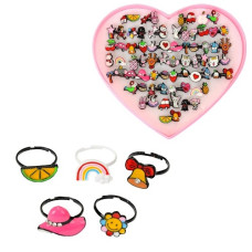 каблучки дитячі в коробці-серці, ціна за коробку - 72шт.  С 1943-61(58)-13 (015339)