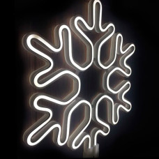 снежинка светодиодная уличная из дюралайта 40см. золотая  ZB-025 G