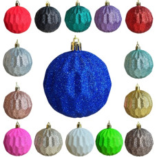 кульки ялинкові "фігурні блиск"  8см.  (4/192)