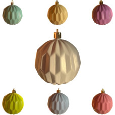 кульки ялинкові "фігурні нюдові"  8см.  (4/192)