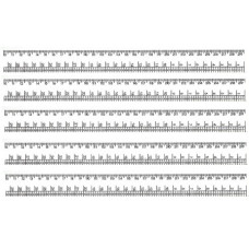 лінійка біла пласт. 30см. зі шкалою закрійника  (25/1000)