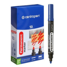 маркер Centropen 8566 круглий товстий синій 2,5мм.  (10/200)