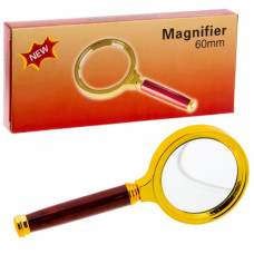 лупа із золотою оправою 60мм.  (300)