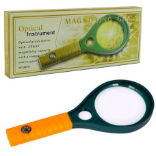 лупа з двома лінзами та компасом на ручці 90мм.  (10/160)