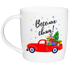 чашка Kvarta 360мл. "Веселих свят" в подар. кор.  2203  (9)